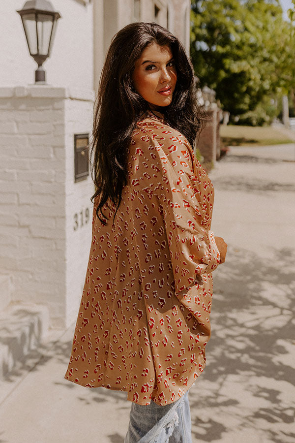 Dream And Dance Shift Top In Iced Latte