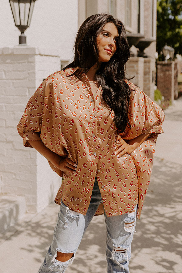 Dream And Dance Shift Top In Iced Latte