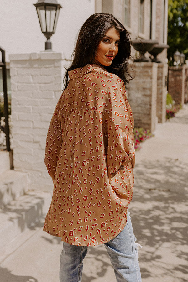 Dream And Dance Shift Top In Iced Latte