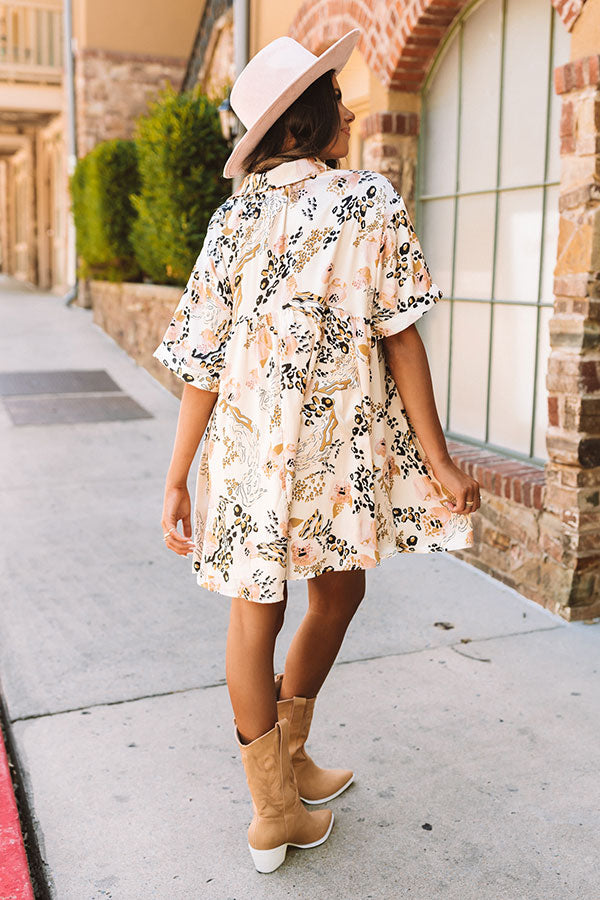 Never Looked Over Tunic Dress In Cream