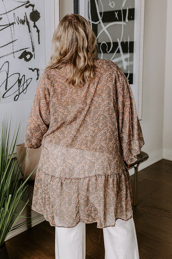 Something More Duster In Olive Curves