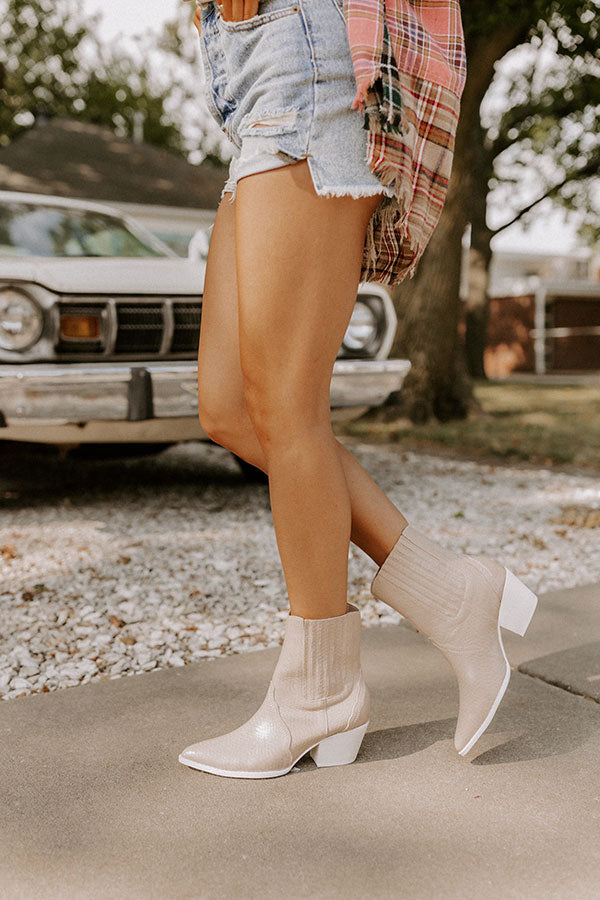 The Banter Faux Leather Boot in Birch