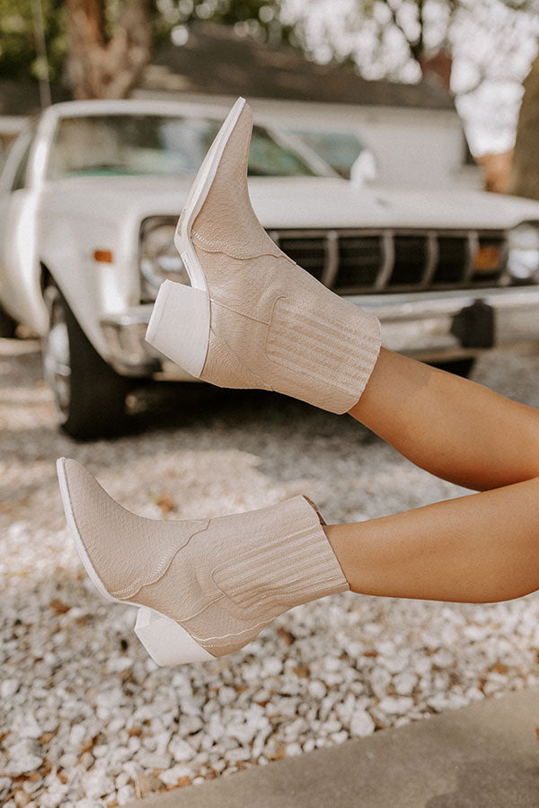 The Banter Faux Leather Boot in Birch