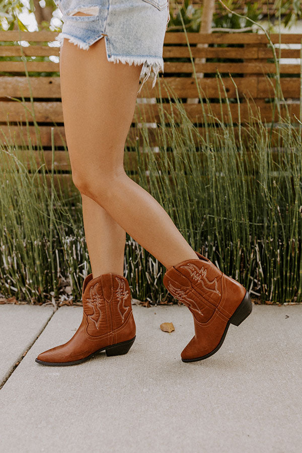 The Coop Faux Leather Cowboy Boot In Maple