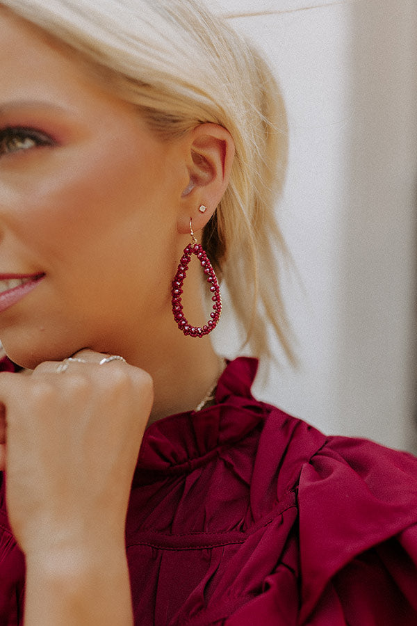 Coasting Through Amalfi Earrings In Wine