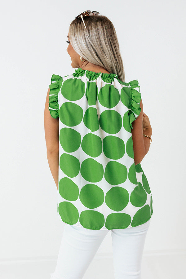 Brunch And Go Shift Top In Kelly Green