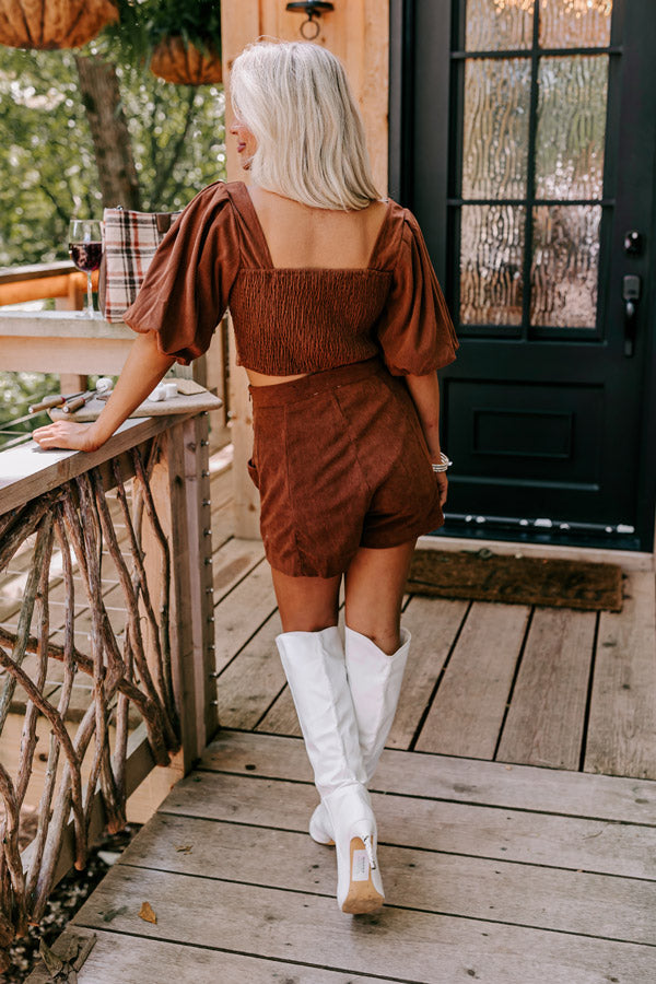 The Maze High Waist Corduroy Shorts