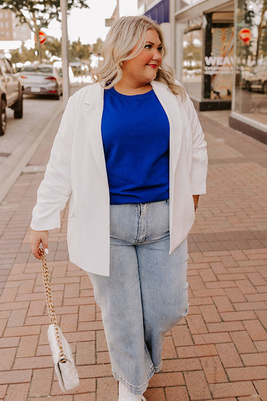 Ready To Remix Blazer In White Curves