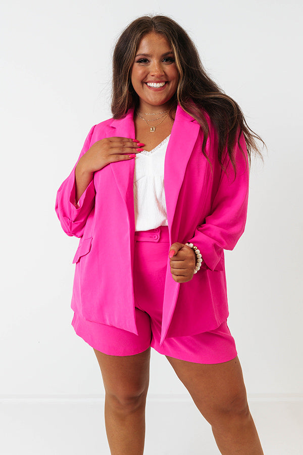 Ready To Remix Blazer In Hot Pink Curves