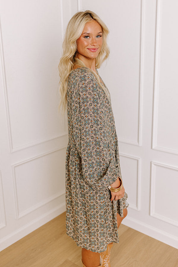 Maple Grove Shift Dress In Beige