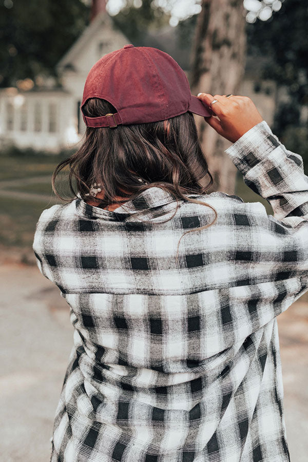 Game Day Baseball Cap In Maroon