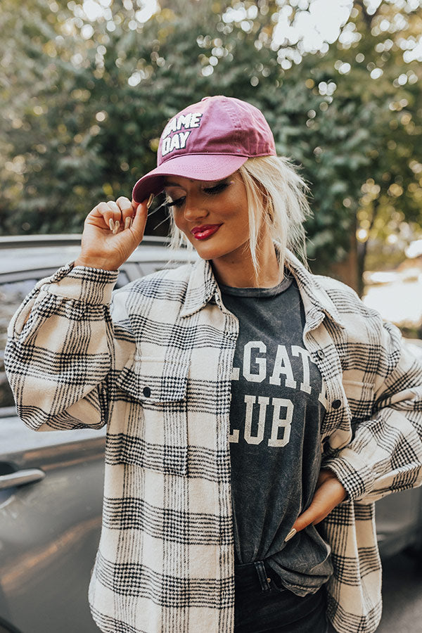 Game Day Baseball Cap In Maroon
