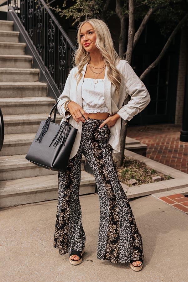 The Pine High Waist Flare In Black