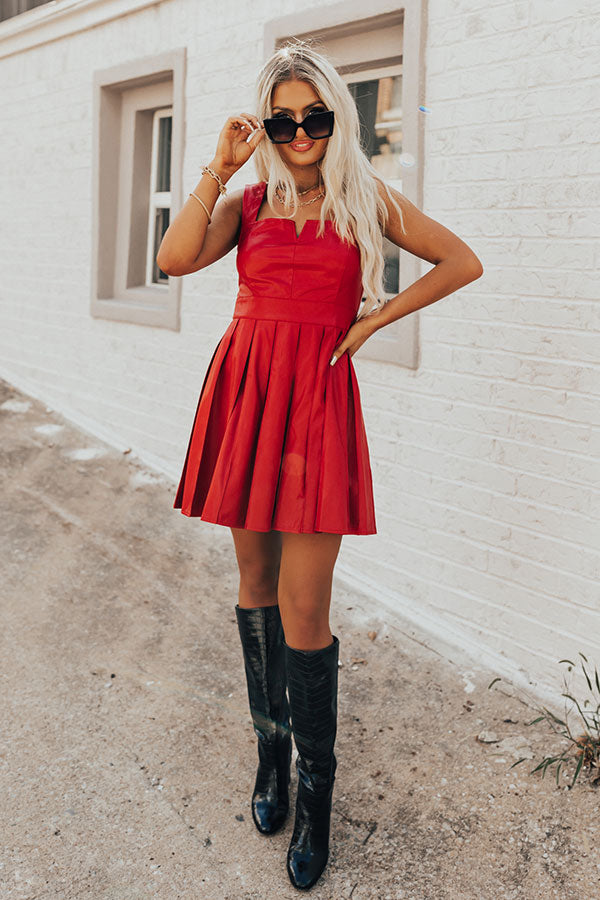 Boston Nights Faux Leather Dress