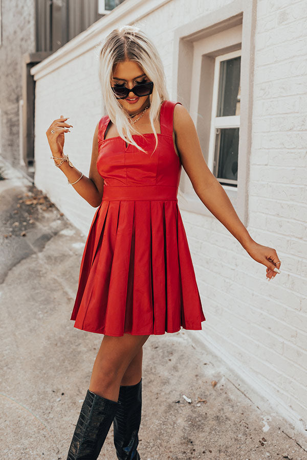 Boston Nights Faux Leather Dress