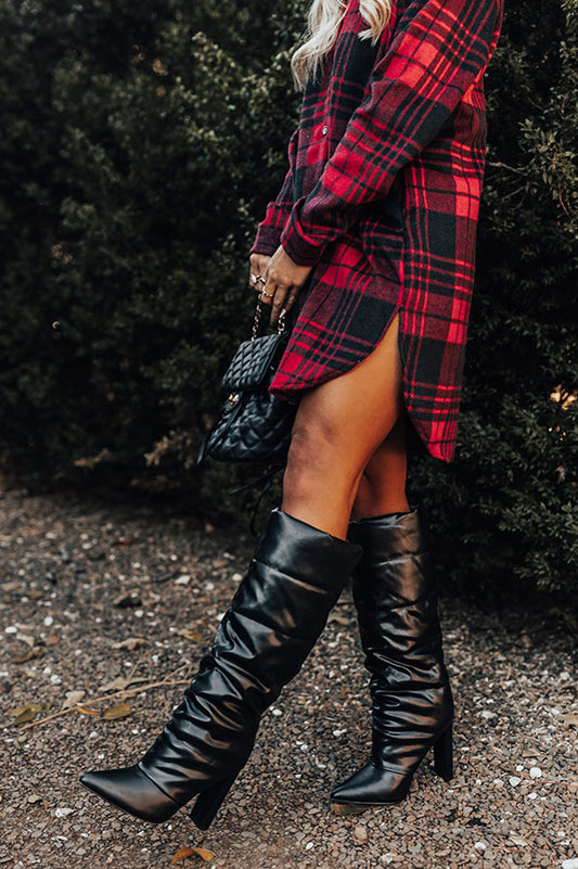 The Stowe Faux Leather Boot In Black
