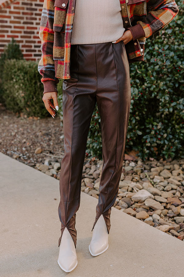 The Striker High Waist Faux Leather Pants
