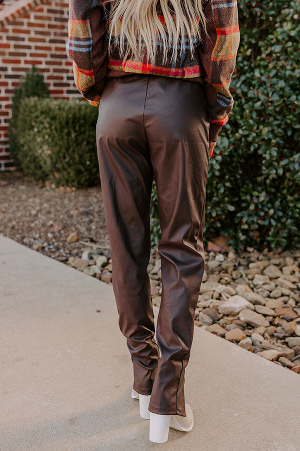 The Striker High Waist Faux Leather Pants