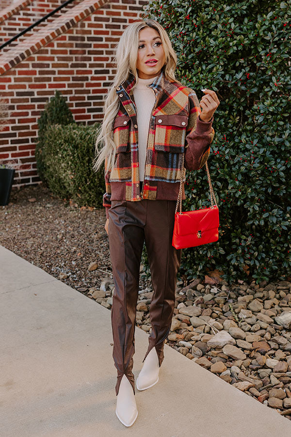 The Striker High Waist Faux Leather Pants
