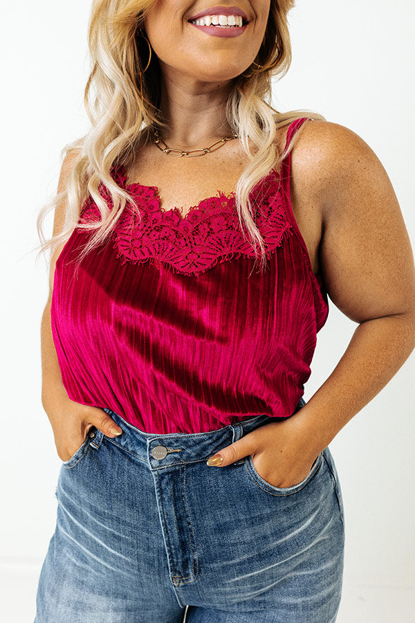 Finding Romance Velvet Tank In Rose Curves