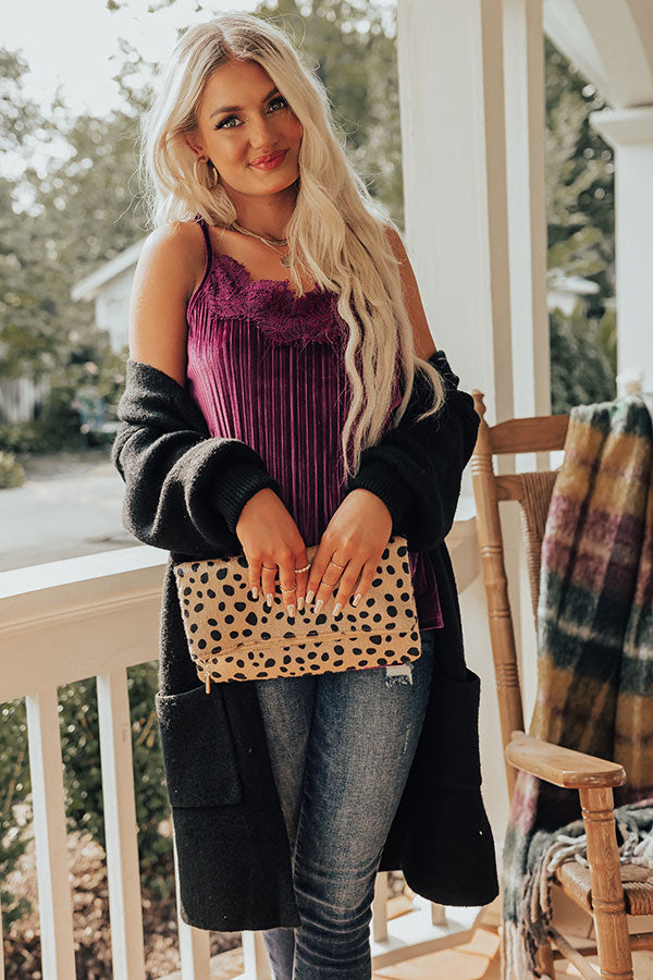 Finding Romance Velvet Tank In Purple
