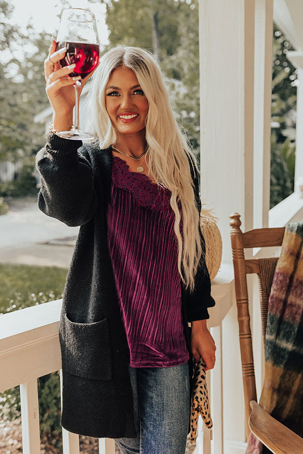 Finding Romance Velvet Tank In Purple