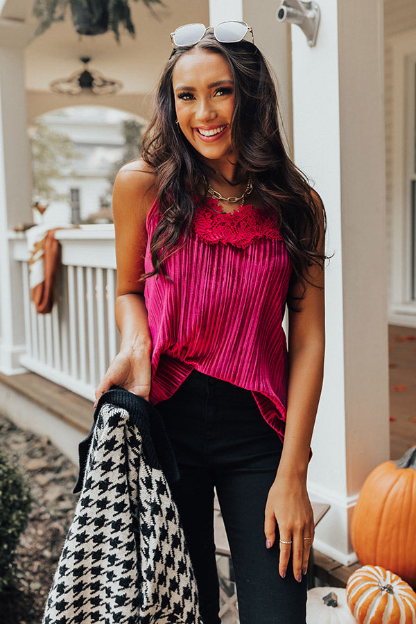 Finding Romance Velvet Tank In Rose