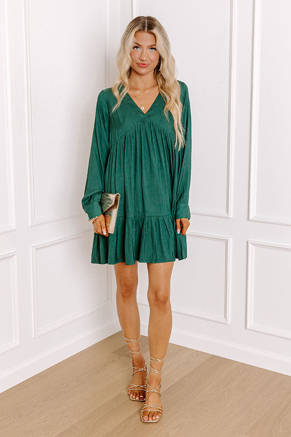 Autumn Brunch Babydoll Dress In Hunter Green Impressions Outlet Autumn Brunch Babydoll Dress In Hunter Green Impressions Outlet