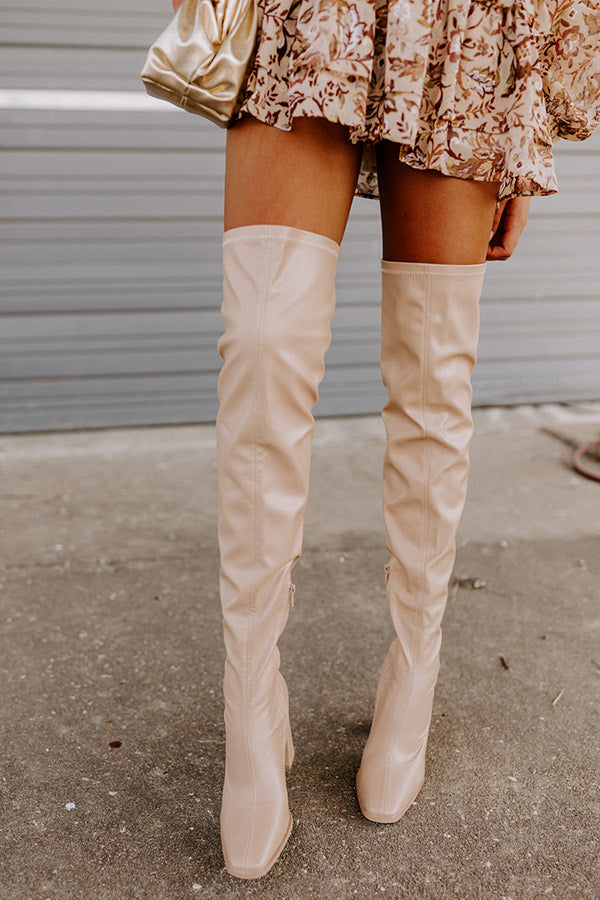 The Gallop Faux Leather Thigh High Boot