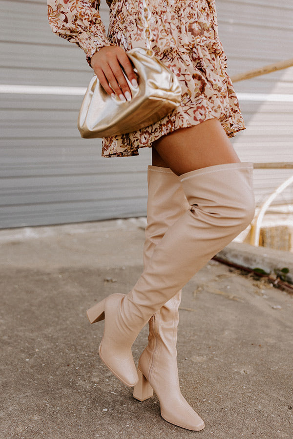 The Gallop Faux Leather Thigh High Boot