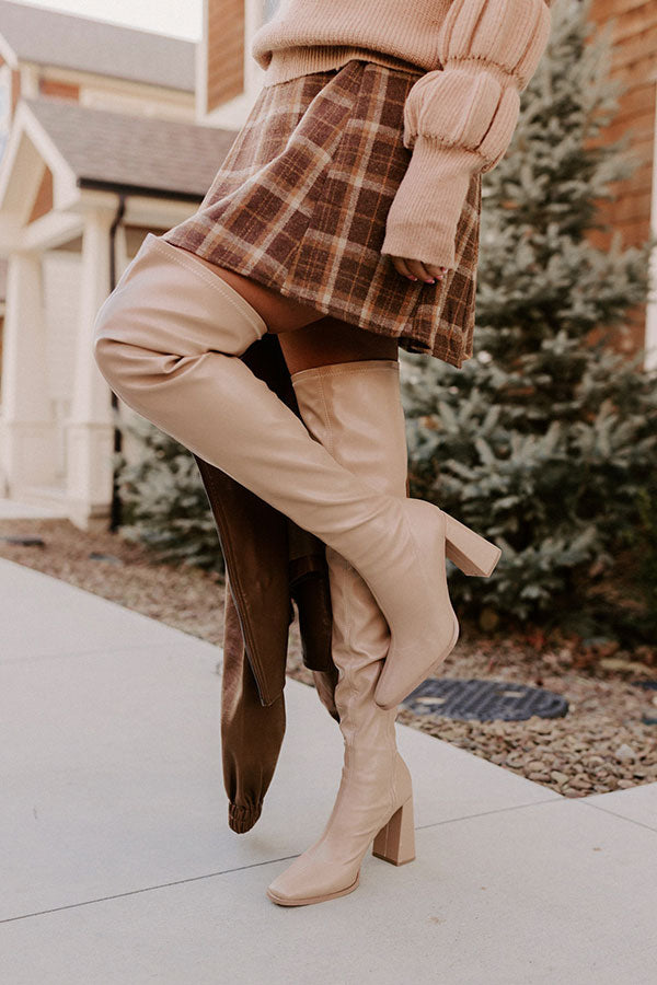 The Gallop Faux Leather Thigh High Boot