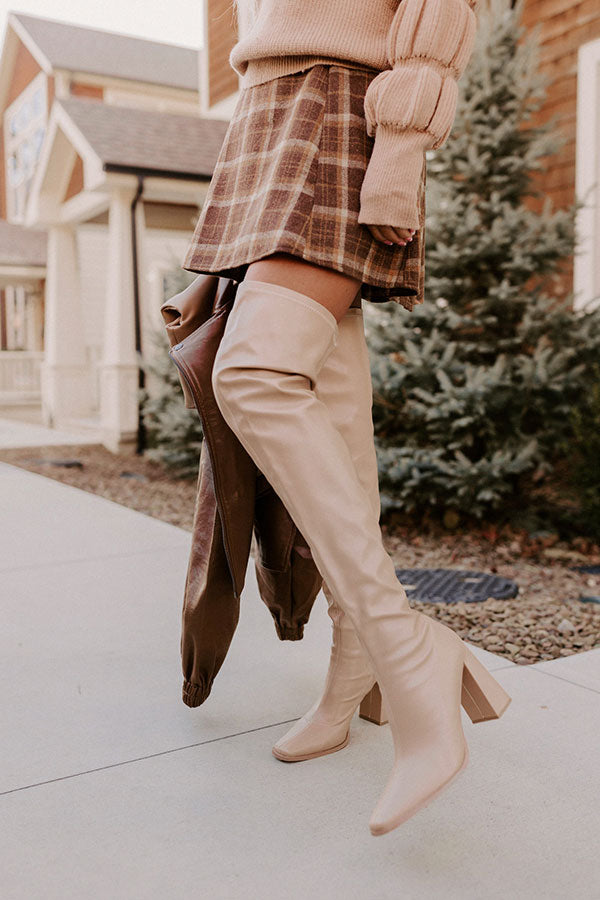 The Gallop Faux Leather Thigh High Boot