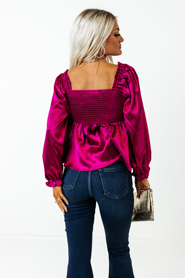 Genuine Reaction Babydoll Top In Sangria