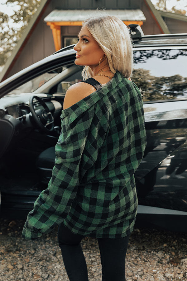 Bonfire Date Plaid Tunic Dress