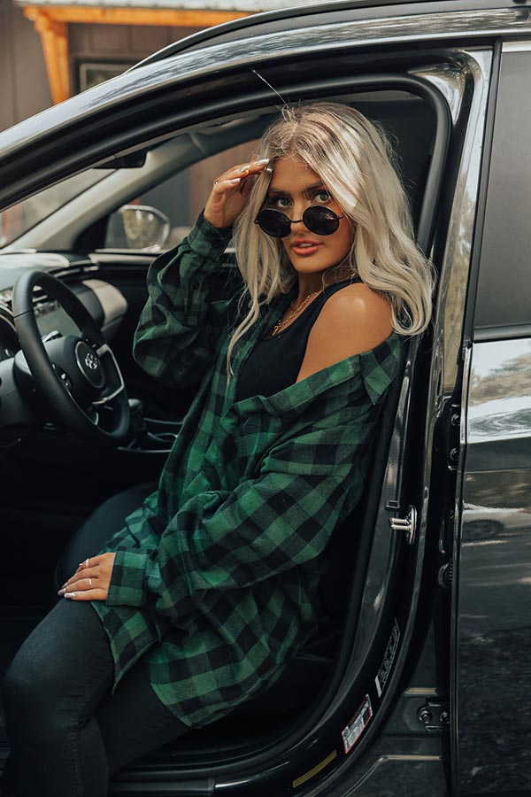 Bonfire Date Plaid Tunic Dress