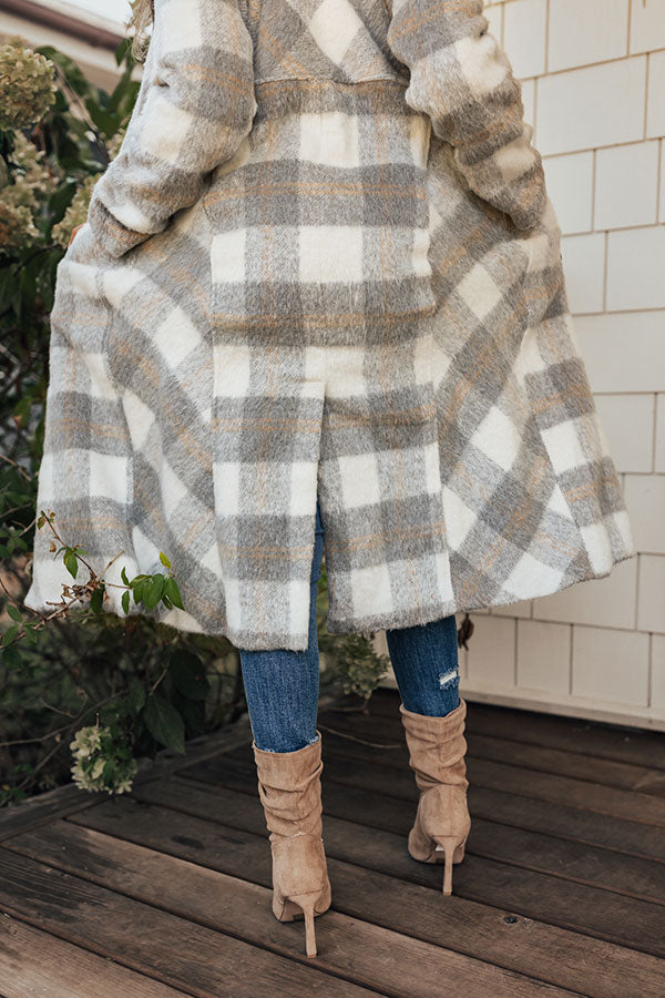 Snowfall Feels Plaid Coat