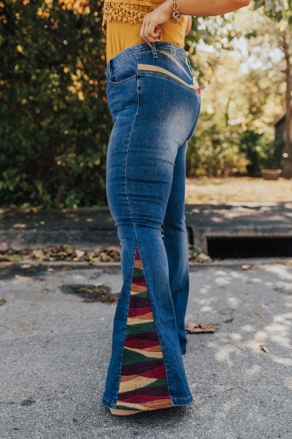 The Amy Embroidered Flare Curves