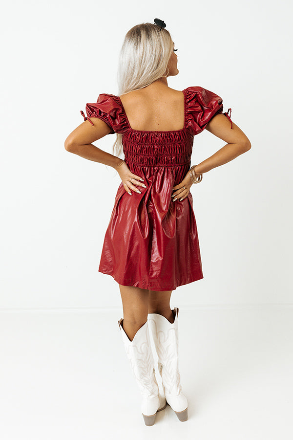 The Blossom Faux Leather Dress