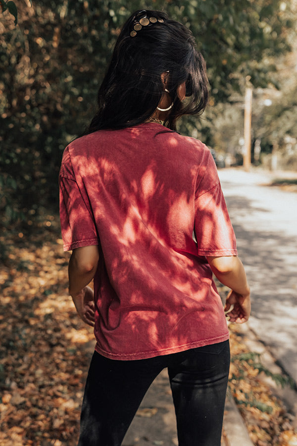 Tailgate Club Vintage Graphic Tee In Crimson