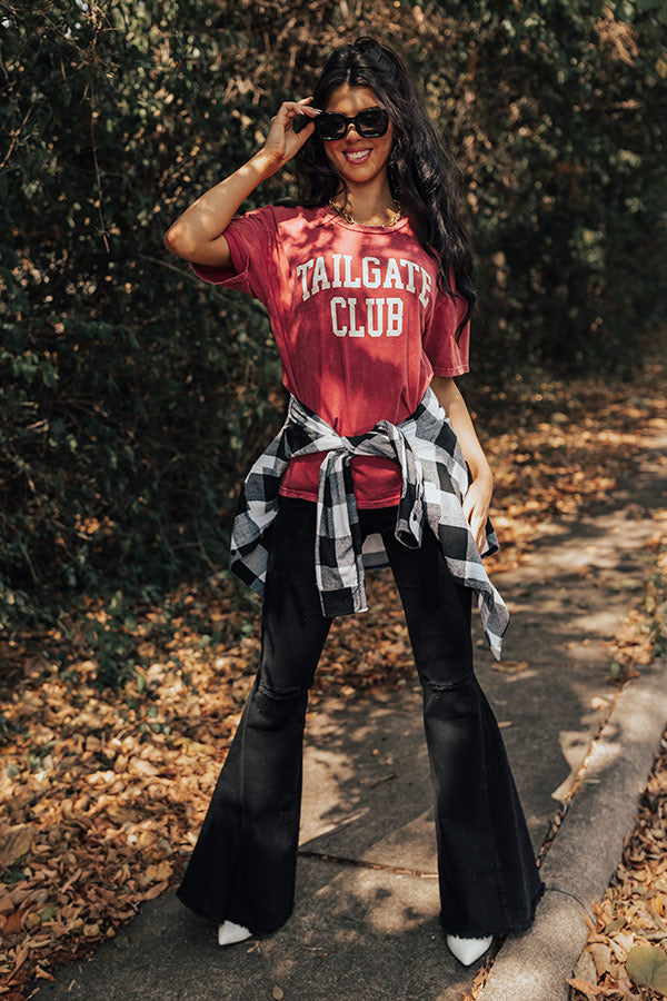 Tailgate Club Vintage Graphic Tee In Crimson