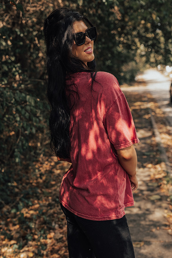 Tailgate Club Vintage Graphic Tee In Crimson