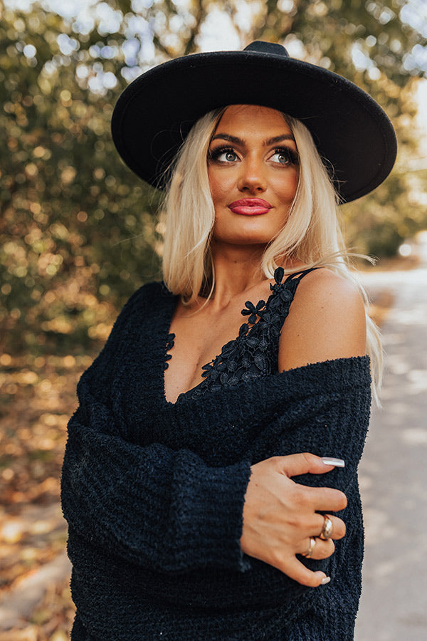 Insta Obsessed Knit Sweater In Black