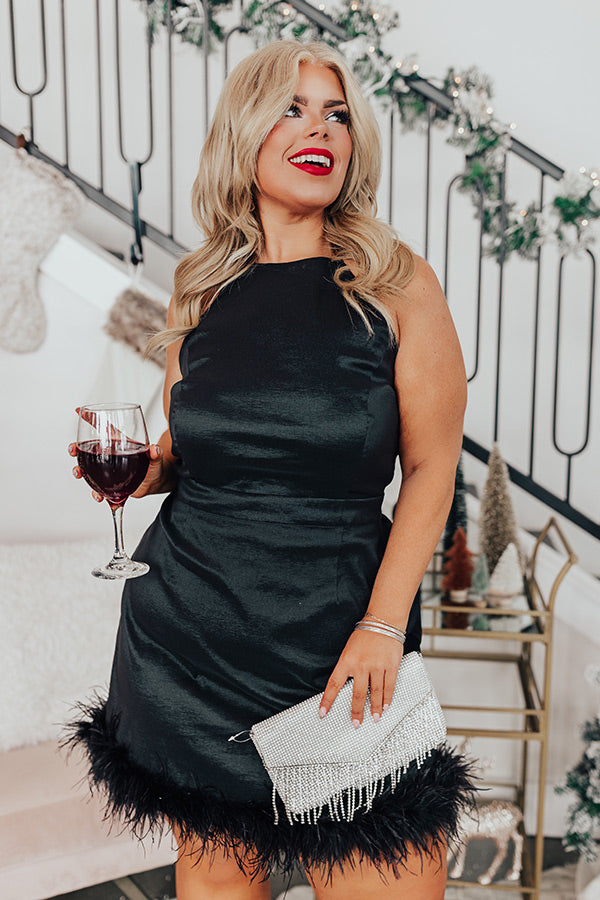 Luxe Landing Feather Dress Curves