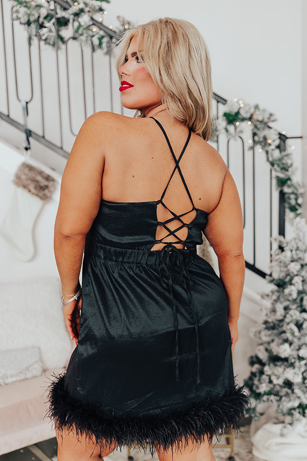 Luxe Landing Feather Dress Curves