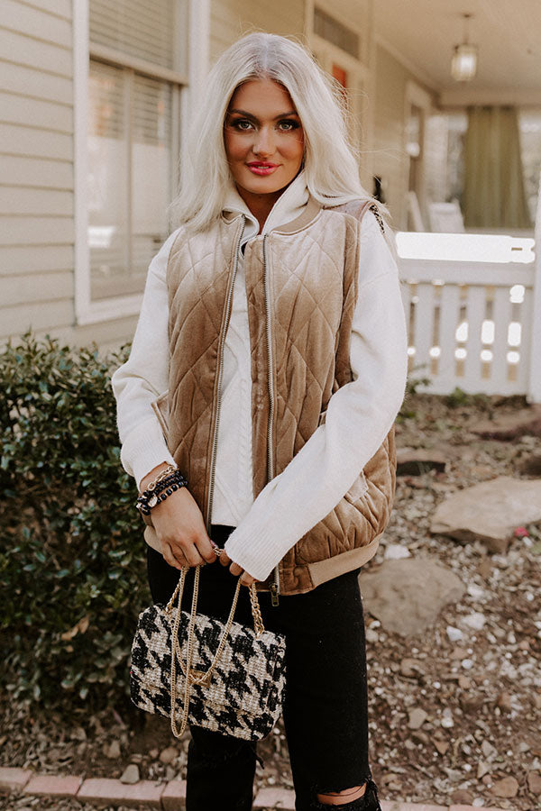 Velvet Noir Quilted Vest
