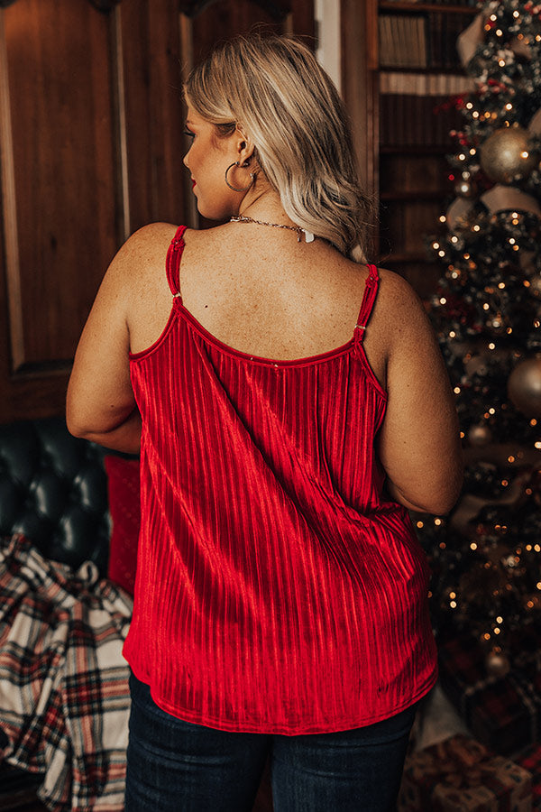 Finding Romance Velvet Tank In Red Curves