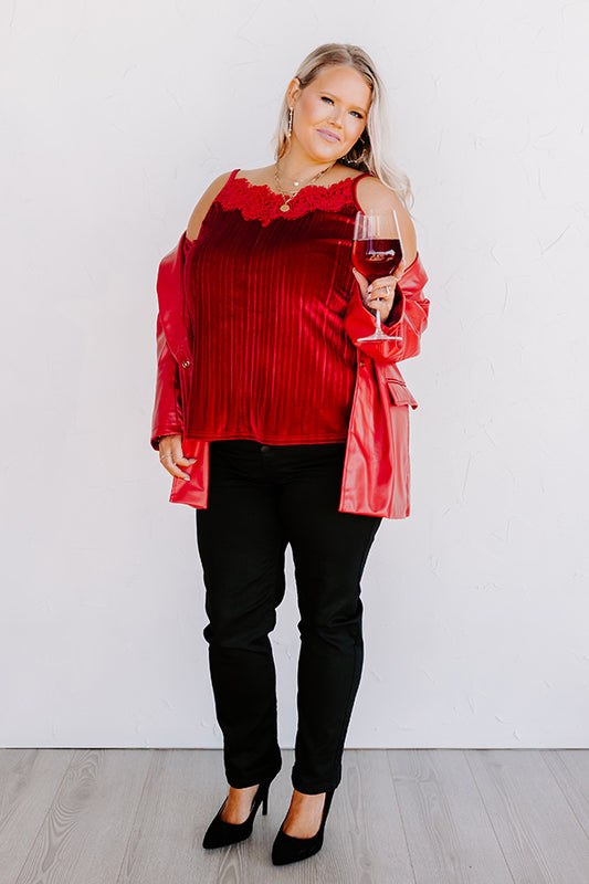 Finding Romance Velvet Tank In Red Curves