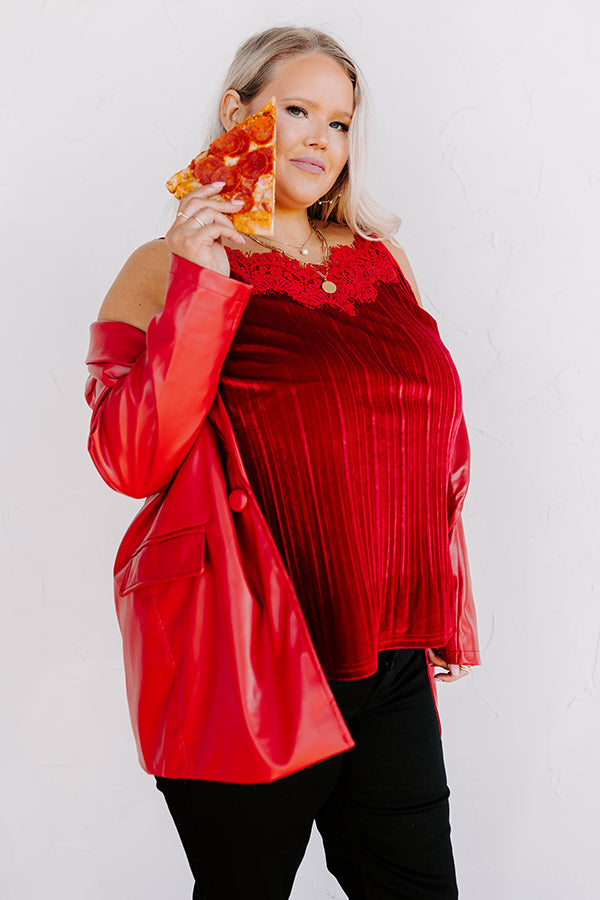 Finding Romance Velvet Tank In Red Curves