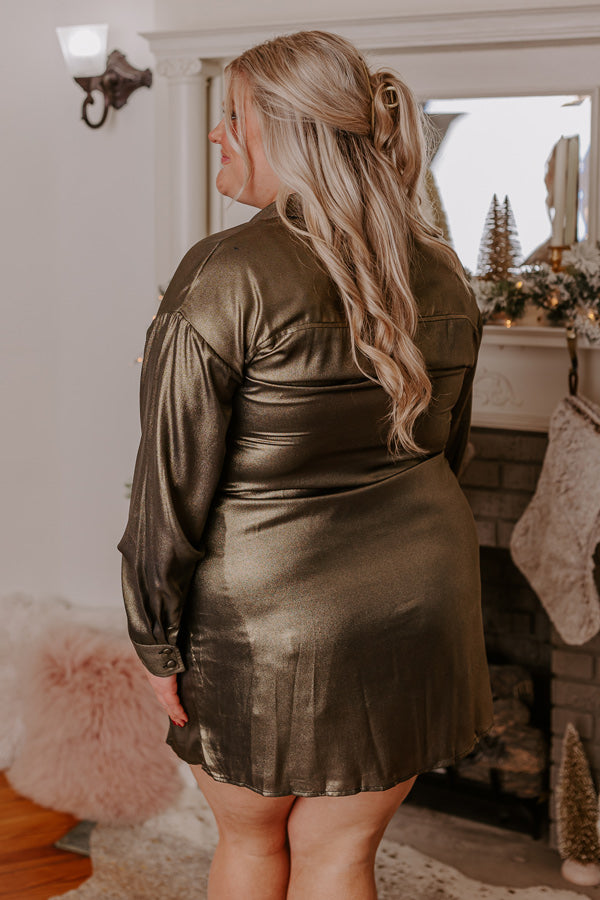 Shimmer And Sass Metallic Dress Curves
