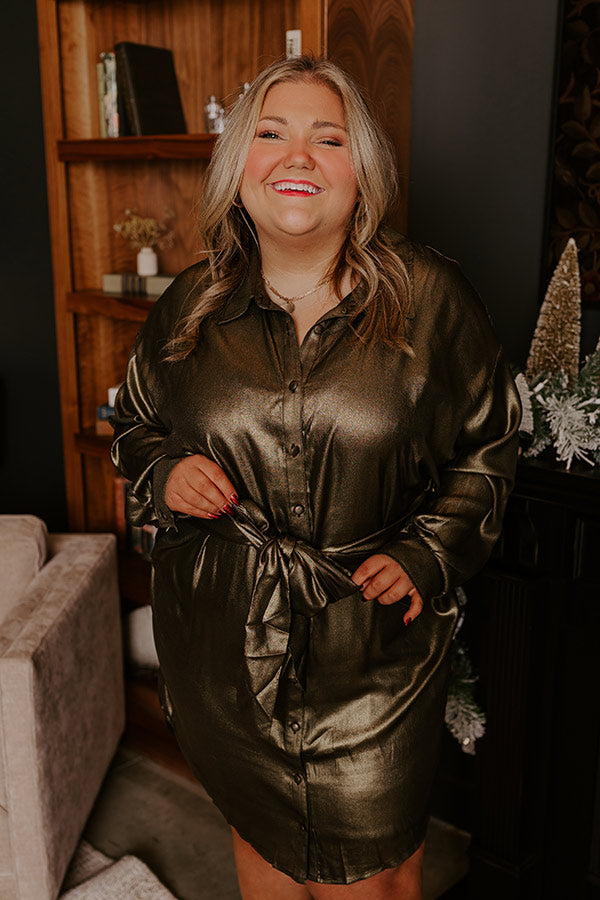 Shimmer And Sass Metallic Dress Curves